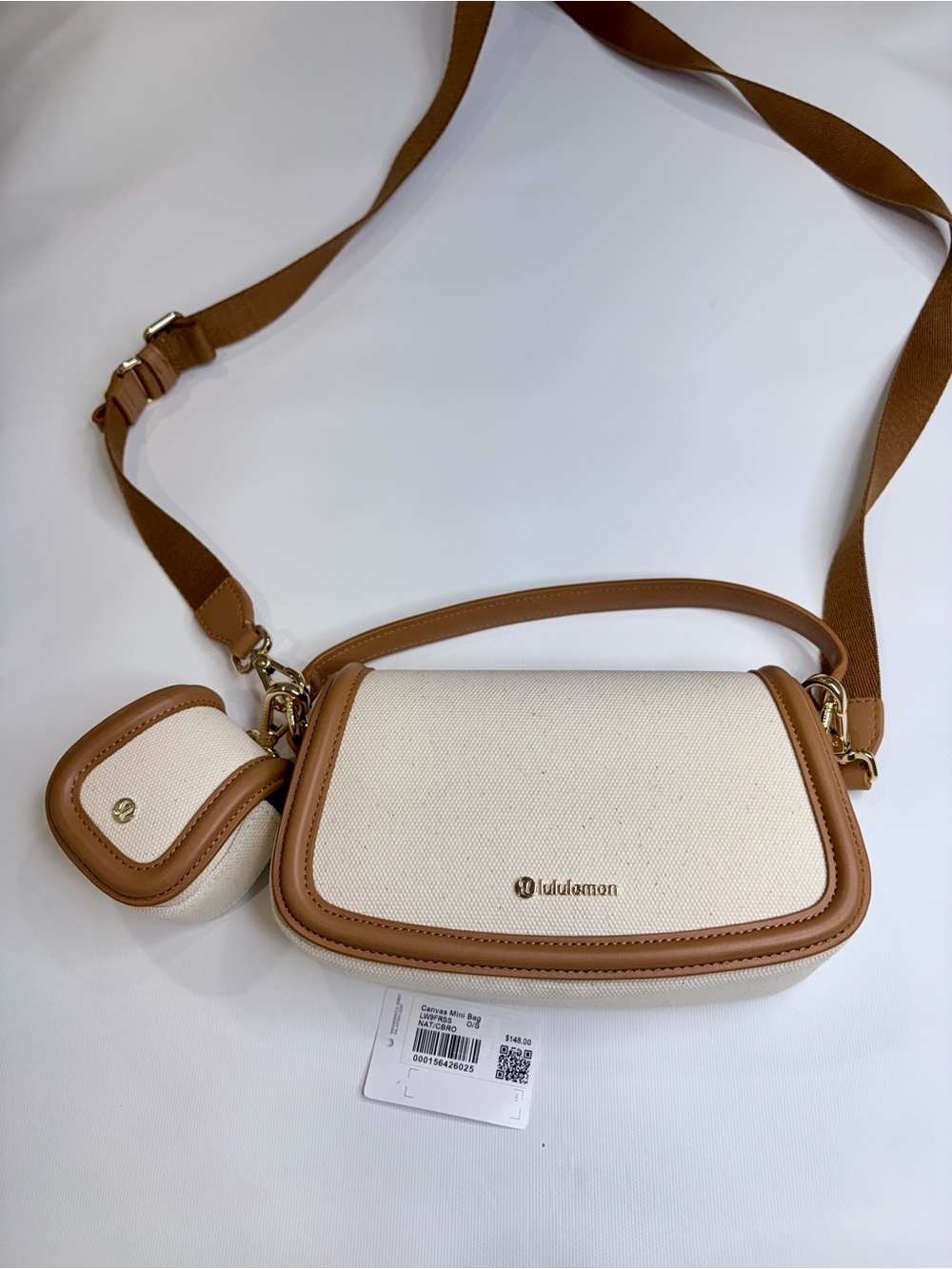 lululemon athletica Cream and Tan Canvas Top-Handle Bag - Picture 7 of 10